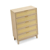 Bedroom 5 drawer dresser, dresser modern wooden chest of drawers with