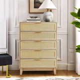 Bedroom 5 drawer dresser, dresser modern wooden chest of drawers with