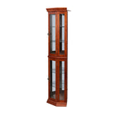 Corner Cabinet with Lights, Adjustable Glass Shelves,