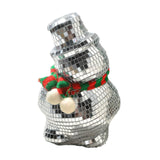 Christmas Snowman Disco Ball Decor Unique Snowman Statue for Bedroom Holiday