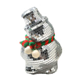 Christmas Snowman Disco Ball Decor Unique Snowman Statue for Bedroom Holiday