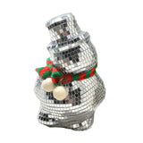 Christmas Snowman Disco Ball Decor Unique Snowman Statue for Bedroom Holiday