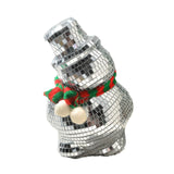 Christmas Snowman Disco Ball Decor Unique Snowman Statue for Bedroom Holiday