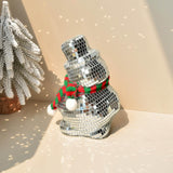 Christmas Snowman Disco Ball Decor Unique Snowman Statue for Bedroom Holiday