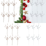 6Pcs Christmas Berry Picks Berry Stems Vase Fillers Artificial Holly Berries Pink