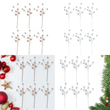 6Pcs Christmas Berry Picks Berry Stems Vase Fillers Artificial Holly Berries Pink