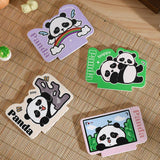 Rotary Perpetual Desk Calendar Gift Reusable School Bedroom Panda Decorative Pink