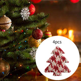 4x Christmas Tree Decoration Decorative Xmas Baubles for Home Office Wedding Red  Christmas Tree