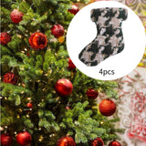 4x Christmas Tree Decoration Decorative Xmas Baubles for Home Office Wedding Green Stockings