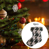 4x Christmas Tree Decoration Decorative Xmas Baubles for Home Office Wedding Green Stockings