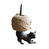 Metal Cat Statue Twine String Ball Dispenser for Home Arts Craft 8.5x4.7inch