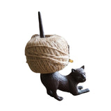 Metal Cat Statue Twine String Ball Dispenser for Home Arts Craft 8.5x4.7inch