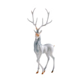 Elk Figurine Resin Collectible Desktop Ornament for Shelf Living Room Office Gray Standing