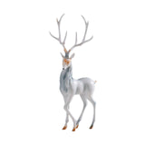 Elk Figurine Resin Collectible Desktop Ornament for Shelf Living Room Office Gray Standing