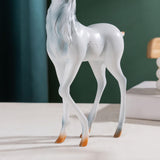 Elk Figurine Resin Collectible Desktop Ornament for Shelf Living Room Office Gray Standing