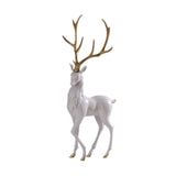 Elk Figurine Resin Collectible Desktop Ornament for Shelf Living Room Office White Standing