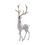 Elk Figurine Resin Collectible Desktop Ornament for Shelf Living Room Office White Standing