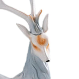 Elk Figurine Resin Collectible Desktop Ornament for Shelf Living Room Office Gray Sitting