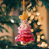 Xmas Small Pendant Mini Xmas Hanging Pendant for Outdoor Festive Decorating Rose red