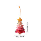 Xmas Small Pendant Mini Xmas Hanging Pendant for Outdoor Festive Decorating Rose red