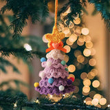 Xmas Small Pendant Mini Xmas Hanging Pendant for Outdoor Festive Decorating Purple