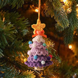 Xmas Small Pendant Mini Xmas Hanging Pendant for Outdoor Festive Decorating Purple