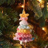 Xmas Small Pendant Mini Xmas Hanging Pendant for Outdoor Festive Decorating Yellow purple