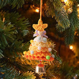 Xmas Small Pendant Mini Xmas Hanging Pendant for Outdoor Festive Decorating Yellow