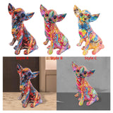 Chihuahua Dog Decorative Figurine Desktop Ornament for Living Room Fireplace Style A