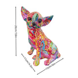 Chihuahua Dog Decorative Figurine Desktop Ornament for Living Room Fireplace Style B