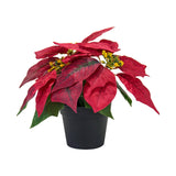 Christmas Artificial Poinsettia Plant Realistic for Festival Window Tabletop Style B