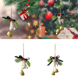 2024 Christmas Tree Bells Hanging Ornaments DIY for Birthdays Party Supplies Santa Claus