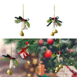 2024 Christmas Tree Bells Hanging Ornaments DIY for Birthdays Party Supplies Santa Claus