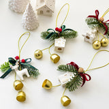 2024 Christmas Tree Bells Hanging Ornaments DIY for Birthdays Party Supplies Santa Claus