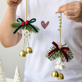 2024 Christmas Tree Bells Hanging Ornaments DIY for Birthdays Party Supplies Santa Claus