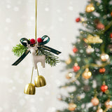 2024 Christmas Tree Bells Hanging Ornaments DIY for Birthdays Party Supplies Elk