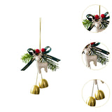 2024 Christmas Tree Bells Hanging Ornaments DIY for Birthdays Party Supplies Elk