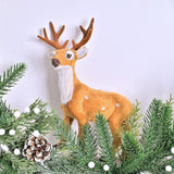 Front Door Christmas Wreath Elk Pendant 15.75 inch for Window Porch Backdrop