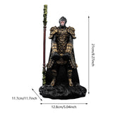 Wukong Statue Phone Stand Keepsake Desk Ornament for Cabinet Study Bookshelf Wukong with Stick