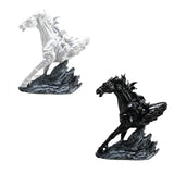 Horse Running Statue Art Tabletop for Decorative Indoor Businesses white