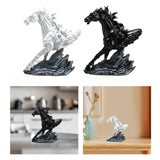 Horse Running Statue Art Tabletop for Decorative Indoor Businesses white