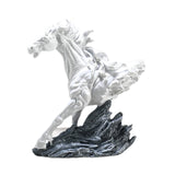 Horse Running Statue Art Tabletop for Decorative Indoor Businesses white