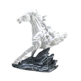 Horse Running Statue Art Tabletop for Decorative Indoor Businesses white