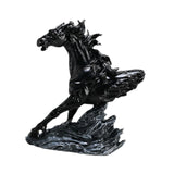 Horse Running Statue Art Tabletop for Decorative Indoor Businesses black