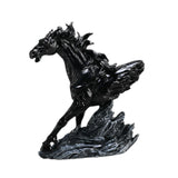 Horse Running Statue Art Tabletop for Decorative Indoor Businesses black