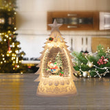 Glowing Snow Globe Lantern Gift Wedding Xmas 2024 Snow Floats Christmas Lamp