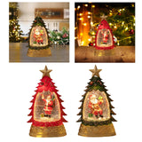 Christmas Night Light Glitter Christmas Snow Globe for Indoor Table Decor Red backpack