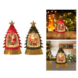 Christmas Night Light Glitter Christmas Snow Globe for Indoor Table Decor Red backpack