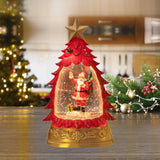 Christmas Night Light Glitter Christmas Snow Globe for Indoor Table Decor Red backpack