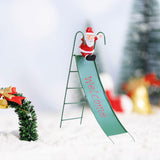 Christmas Slide Decoration Gift Tabletop Decor for Bedroom TV Cabinet Indoor Green Santa Claus